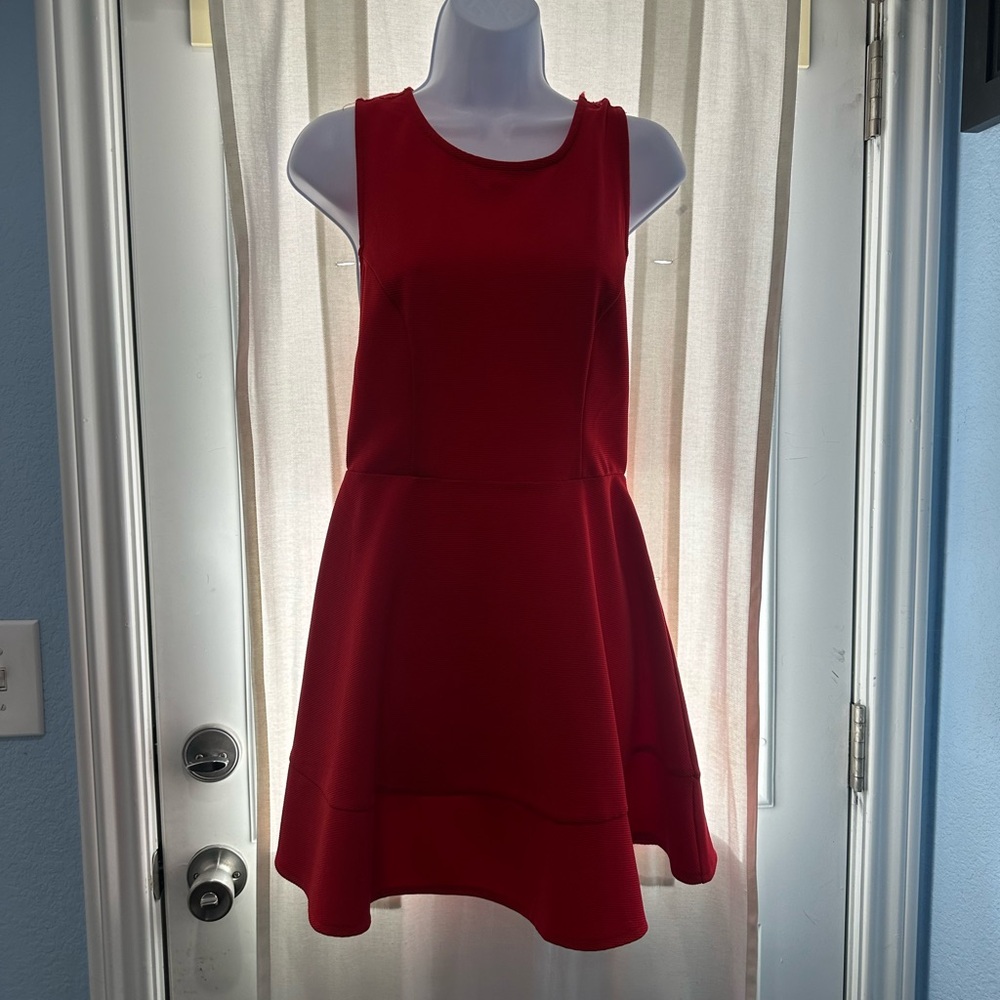 Stylish Red Sleeveless mini Dress